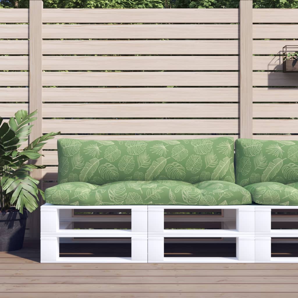foto del prodotto cuscini per pallet 2 pz motivo a foglie in tessuto oxfordcod mxl 118363