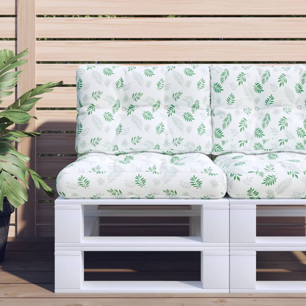 foto del prodotto cuscini per pallet 2 pz motivo a foglie tessutocod mxl 102602