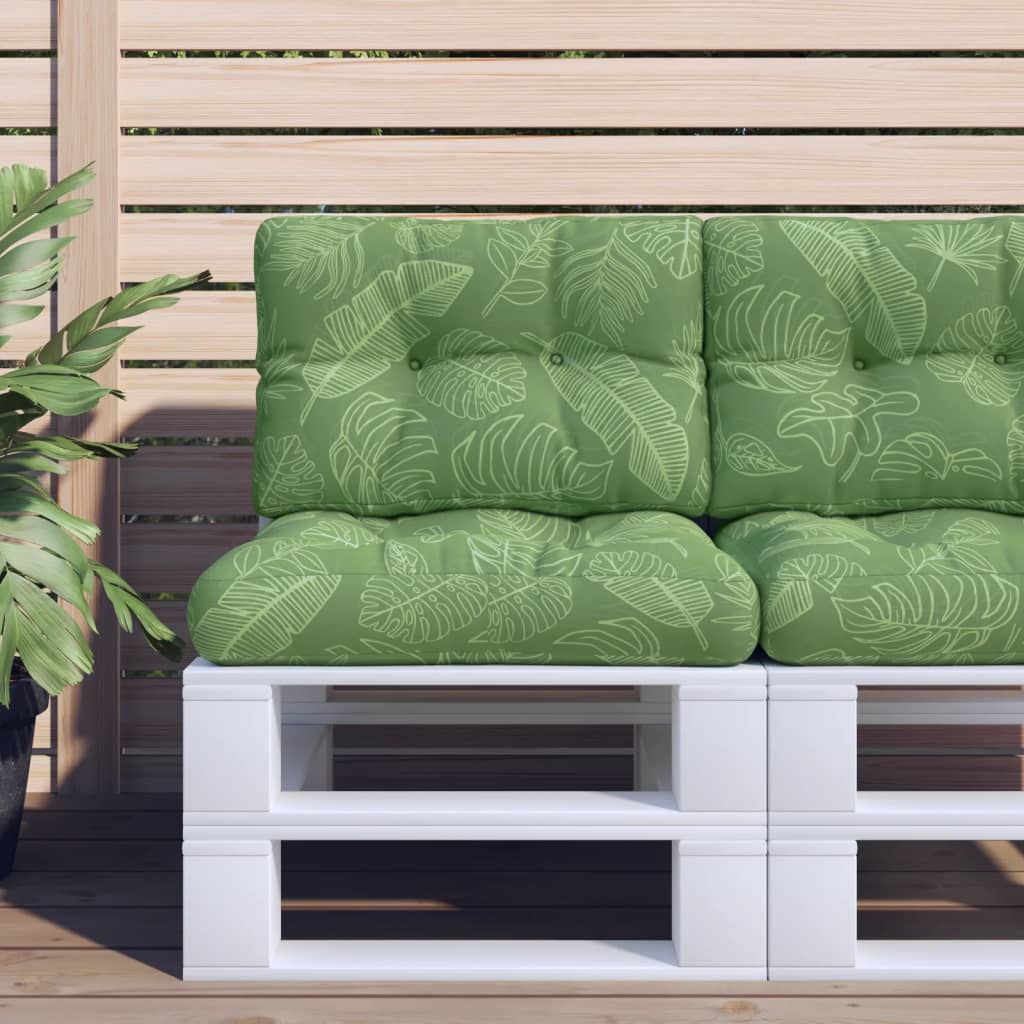 foto del prodotto cuscini per pallet 2 pz motivo a foglie tessutocod mxl 119553