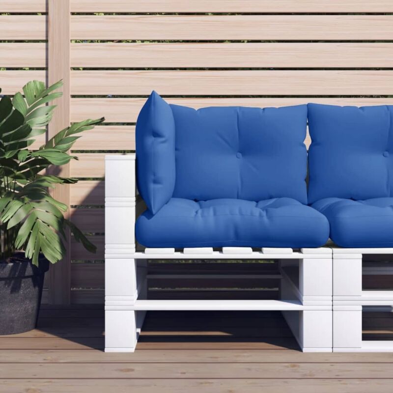 foto del prodotto cuscini per pallet 3 pz blu reale in tessuto vidaxl