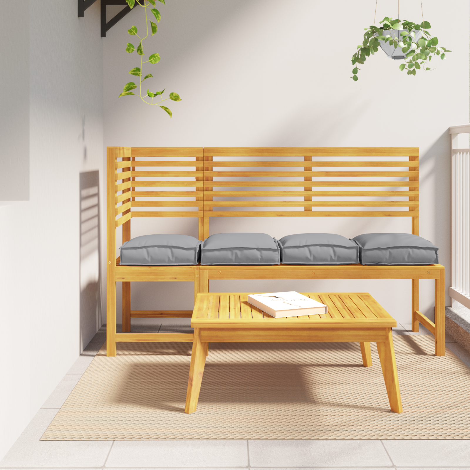 foto del prodotto cuscini per pallet 4 pcs grigio 40x40x8 cm tessuto oxford