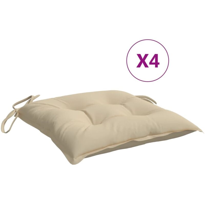 foto del prodotto cuscini per pallet 4 pz beige 50x50x7 cm tessuto oxford vidaxl