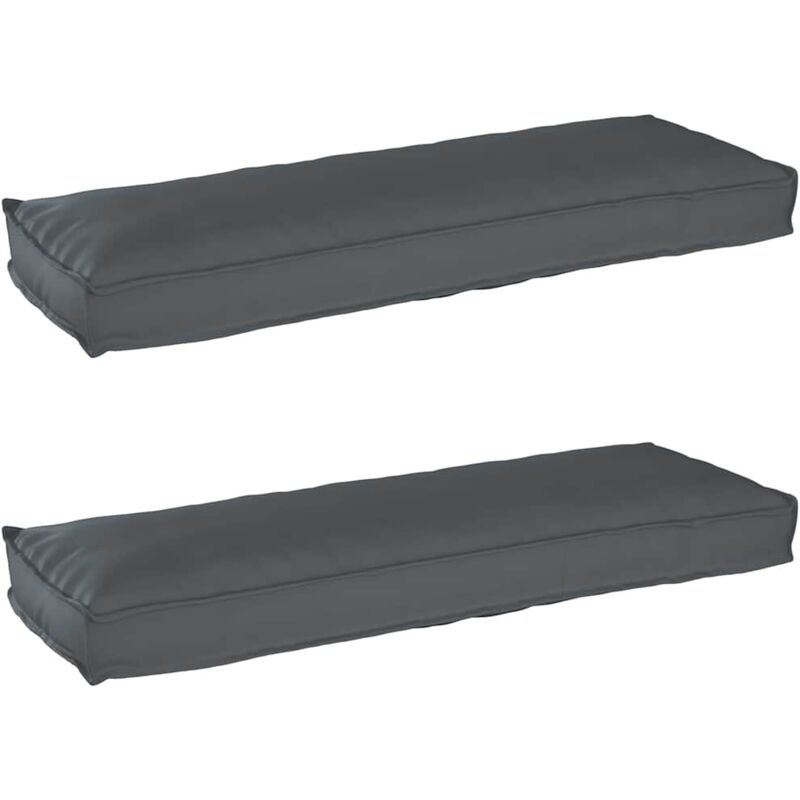 foto del prodotto cuscini per pallet per panca, 2 pezzi, antracite, 120 x 40 x 8 cm, tessuto oxford. vidaxl