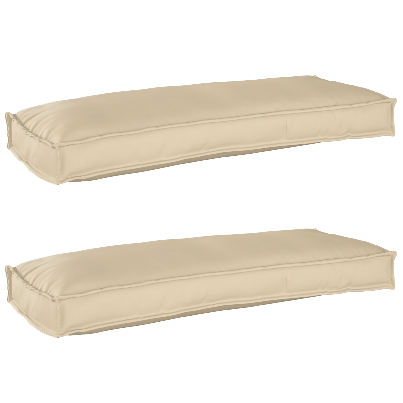 foto del prodotto cuscini per pallet per panca 2 pezzi beige 100x40x8 cm tessuto oxford