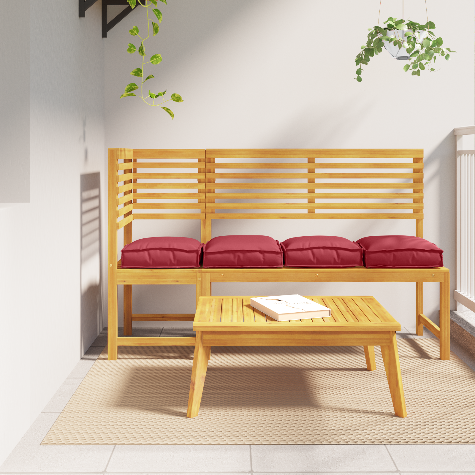 foto del prodotto cuscini per pallet per seduta 4 pz rosso vino 40x40x8 cm tessuto oxford