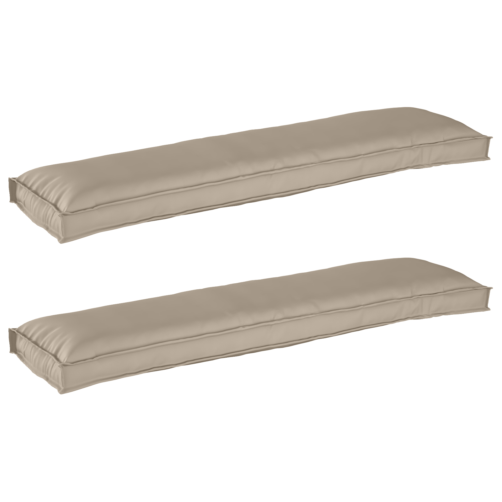foto del prodotto cuscini per panca 2 pcs tortora 150x40x8 cm tessuto oxford
