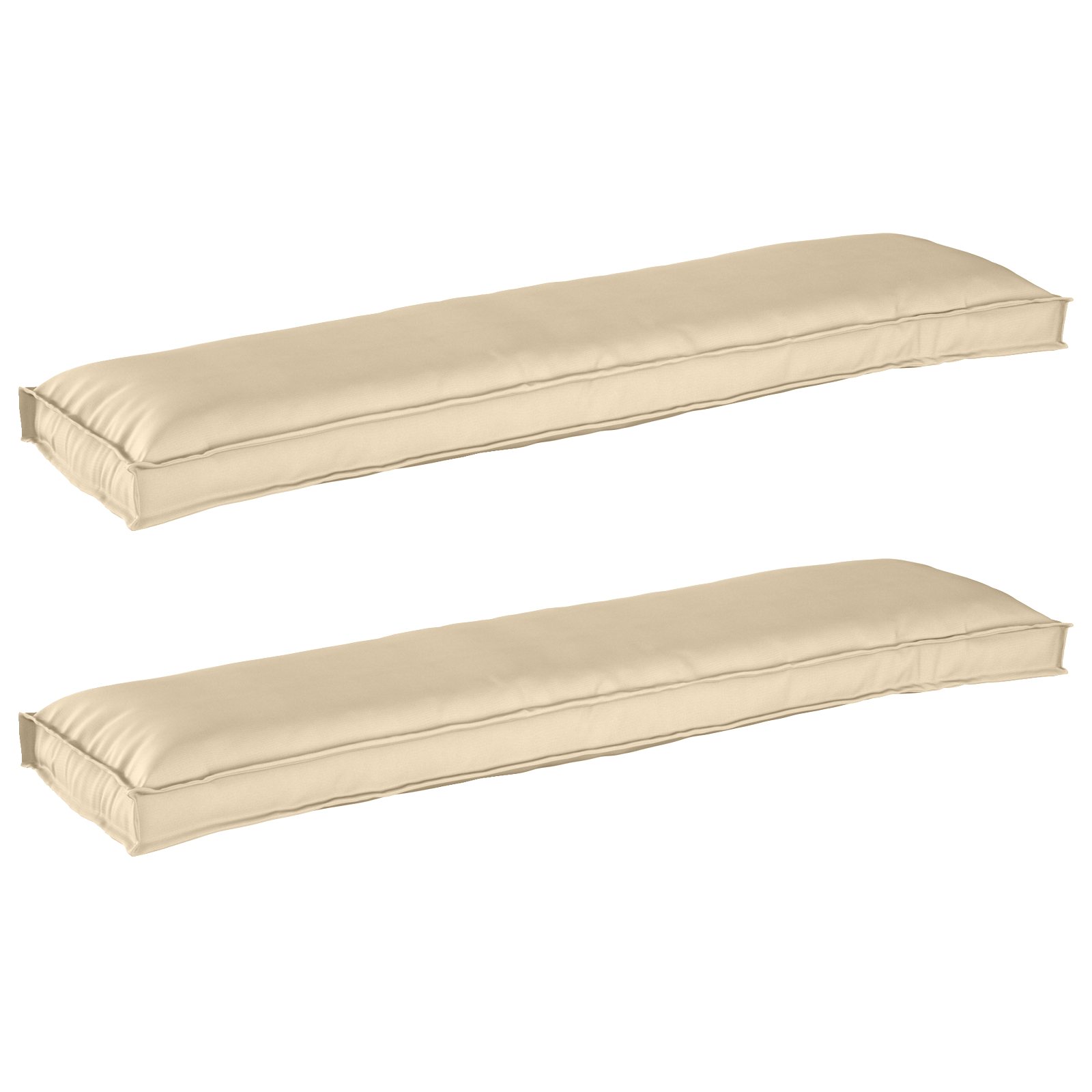 foto del prodotto cuscini per panca 2 pz beige 150x40x8 cm tessuto oxford