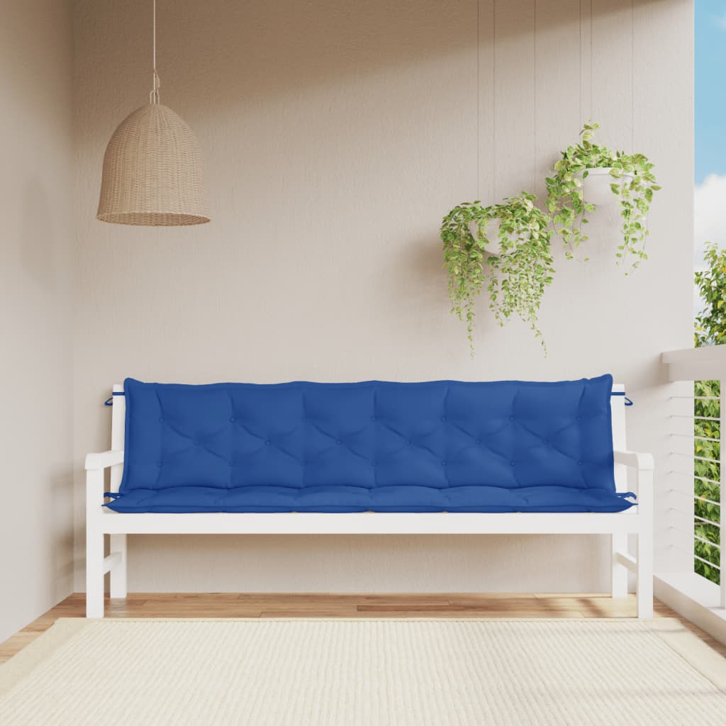 foto del prodotto cuscini per panca 2 pz blu 200x50x7 cm in tessuto oxford
