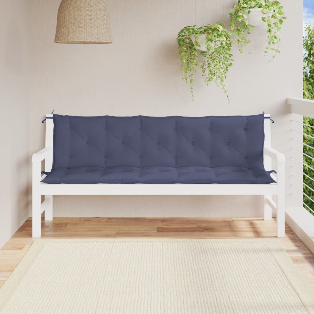 foto del prodotto cuscini per panca 2 pz blu marino 180x50x7 cm in tessuto oxfordcod mxl 91636