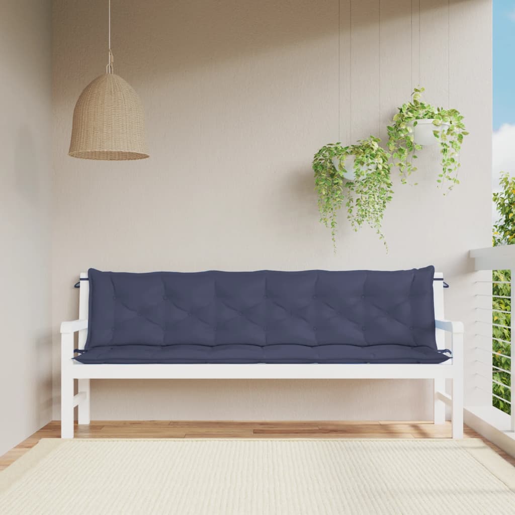foto del prodotto cuscini per panca 2 pz blu marino 200x50x7 cm in tessuto oxfordcod mxl 91638