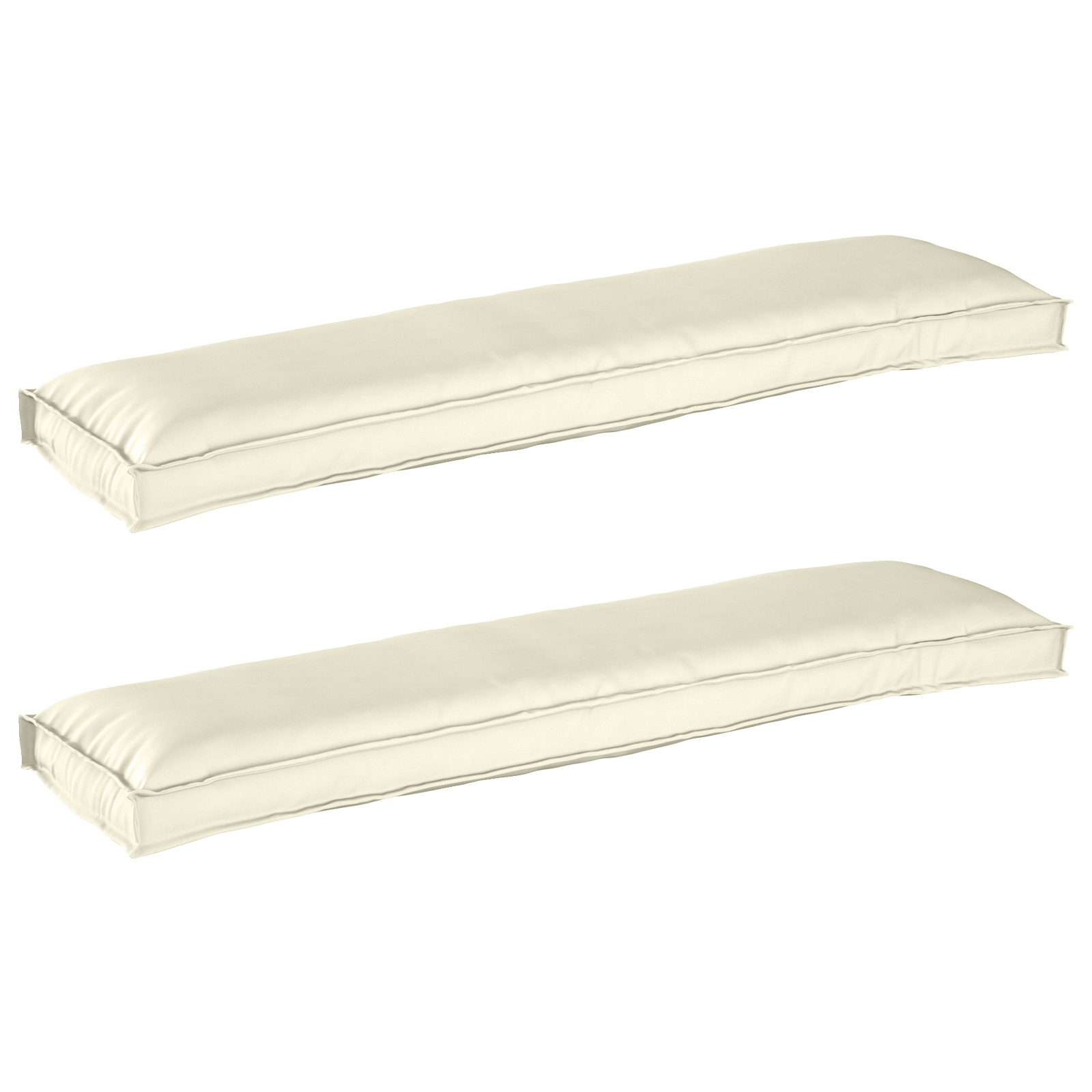 foto del prodotto cuscini per panca 2 pz crema 150x40x8 cm tessuto oxford