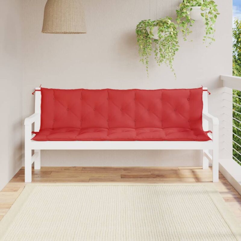 foto del prodotto cuscini per panca 2 pz rossi 180x50x7 cm in tessuto oxford vidaxl