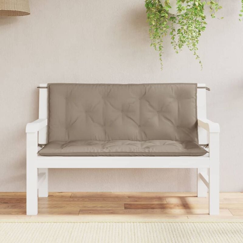foto del prodotto cuscini per panca 2 pz tortora 120x50x7 cm in tessuto oxford vidaxl