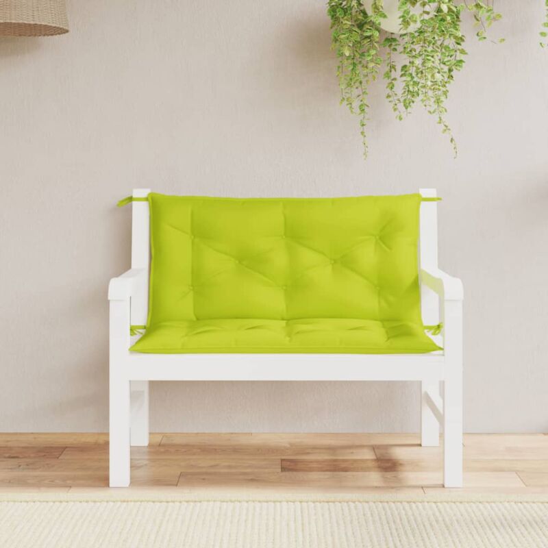 foto del prodotto cuscini per panca 2 pz verde intenso 100x50x7 cm tessuto oxford vidaxl