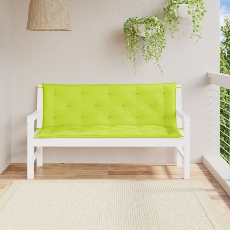 foto del prodotto cuscini per panca 2 pz verde intenso 150x50x7 cm tessuto oxford vidaxl