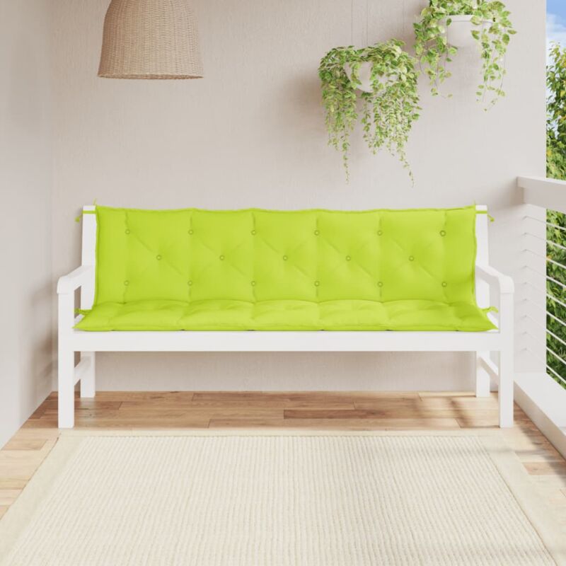 foto del prodotto cuscini per panca 2 pz verde intenso 180x50x7 cm tessuto oxford vidaxl