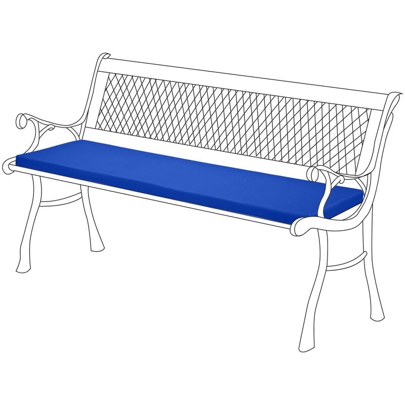 foto del prodotto cuscini per panca da esterno, 120x33x5 cm cuscini per panca da esterno resistenti all acqua con rivestimento rimovibile facile da pulire, blu