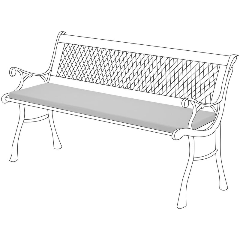 foto del prodotto cuscini per panca da esterno, 120x33x5 cm cuscini per panca da esterno resistenti all acqua con rivestimento rimovibile facile da pulire, grigio