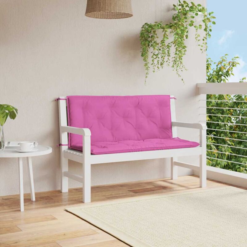foto del prodotto cuscini per panca da giardino 2 pz rosa 120x50x7 cm in tessuto vidaxl