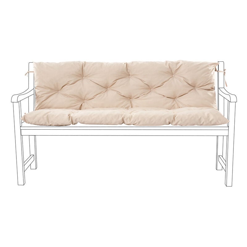 foto del prodotto cuscini per panche da esterno, cuscini per seduta e schienale imbottiti resistenti all acqua, cuscini per panche da giardino a 2 posti 110x45 cm con