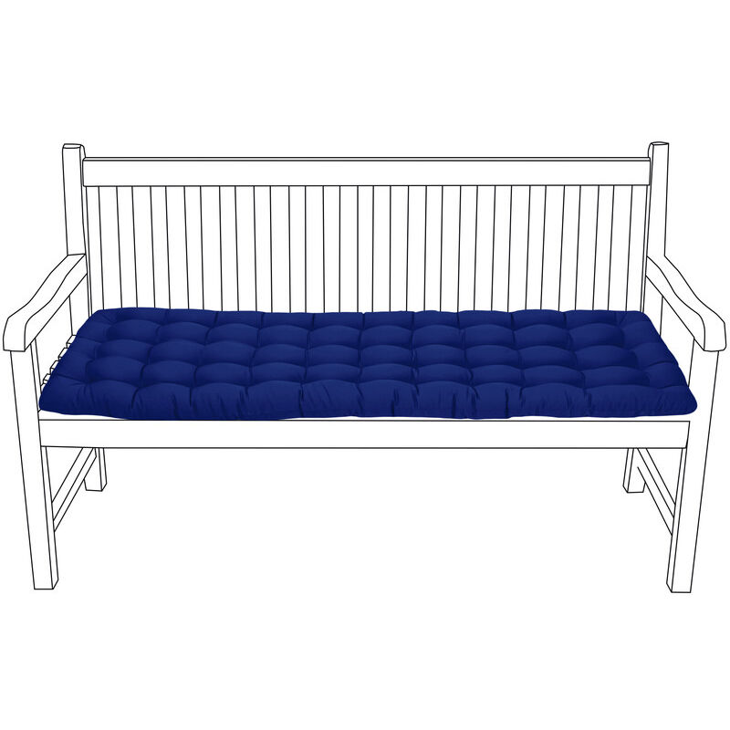 foto del prodotto cuscini per panche da giardino per mobili in rattan, cuscini per panche a 2 posti resistenti all'acqua, 108x42 cm cuscini di ricambio per sedili da