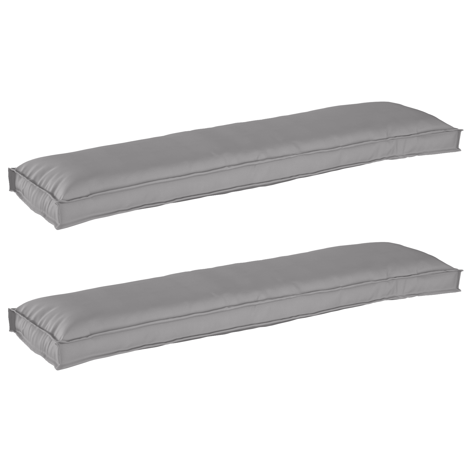 foto del prodotto cuscini per panchina 2 pezzi grigio 150x40x8 cm tessuto oxford