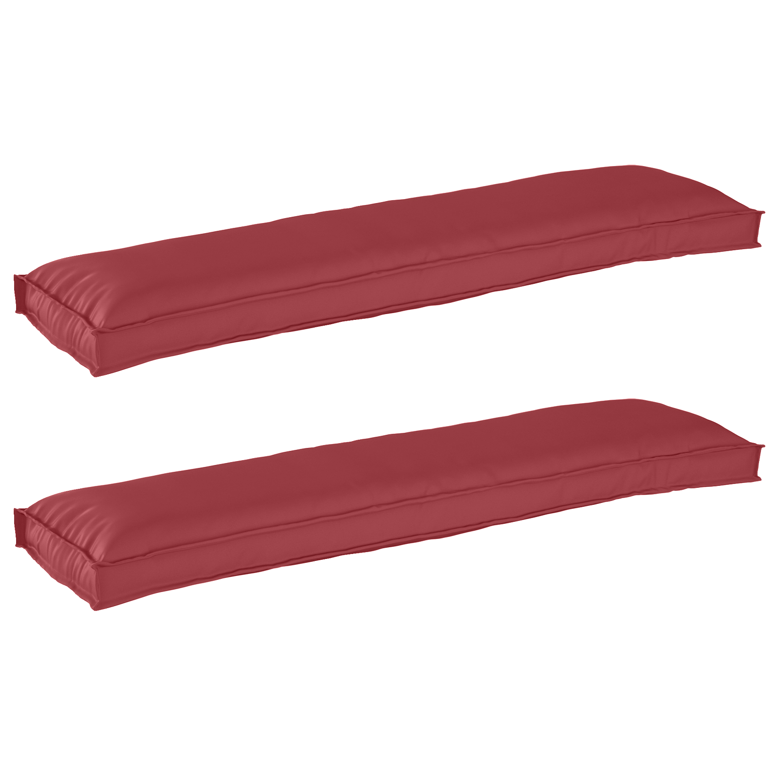 foto del prodotto cuscini per panchina 2 pezzi rosso vino 150x40x8 cm tessuto oxford
