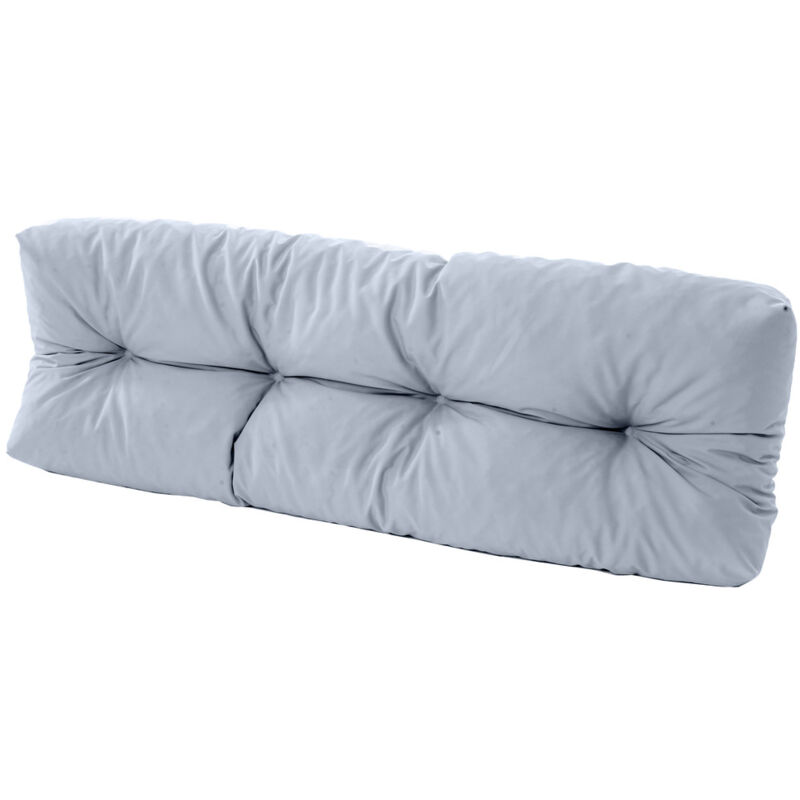 foto del prodotto cuscini per schienale trapuntati per giardino, cuscini per mobili in pallet resistenti all acqua, 120x48x10 cm comodi cuscini per schienale grigio