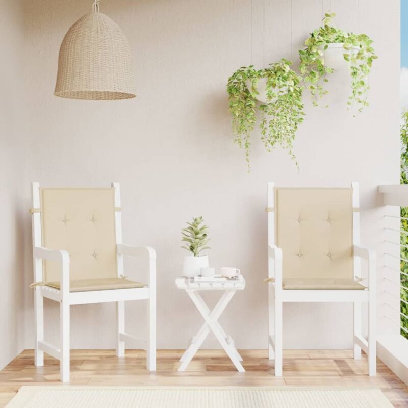 foto del prodotto cuscini per sedia 2 pz beige 100x50x3 cm in tessuto oxford vidaxl