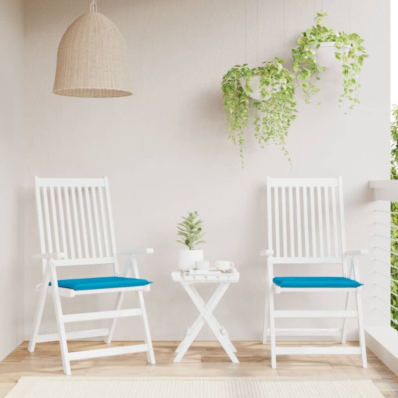 foto del prodotto cuscini per sedia 2 pz blu 50x50x3 cm in tessuto oxford