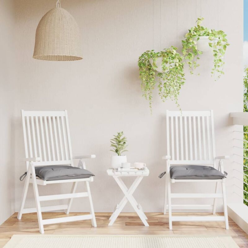 foto del prodotto cuscini per sedia 2 pz grigi 50x50x7 cm tessuto oxford vidaxl