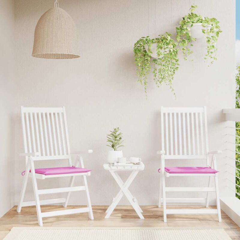 foto del prodotto cuscini per sedia 2 pz rosa 40x40x4 cm in tessuto vidaxl