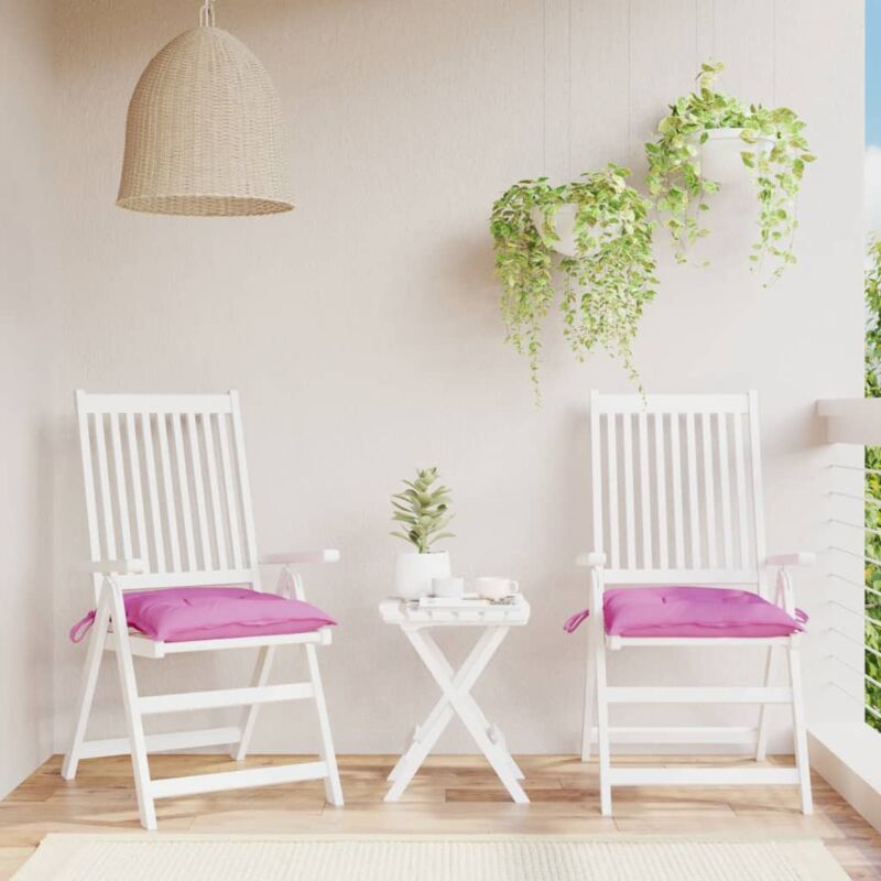 foto del prodotto cuscini per sedia 2 pz rosa 50x50x7 cm in tessuto oxford vidaxl