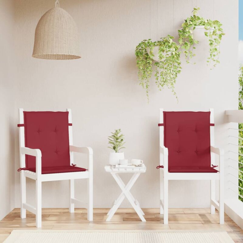 foto del prodotto cuscini per sedia 2 pz rosso vino 100x50x7 cm in tessuto vidaxl