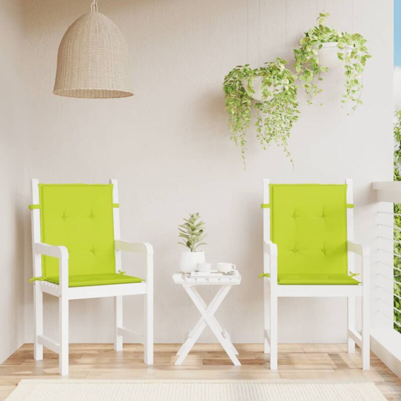 foto del prodotto cuscini per sedia 2 pz verde intenso 100x50x3 cm tessuto oxford vidaxl