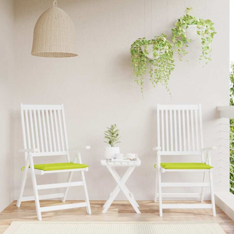 foto del prodotto cuscini per sedia 2 pz verde intenso 40x40x3 cm tessuto oxford vidaxl