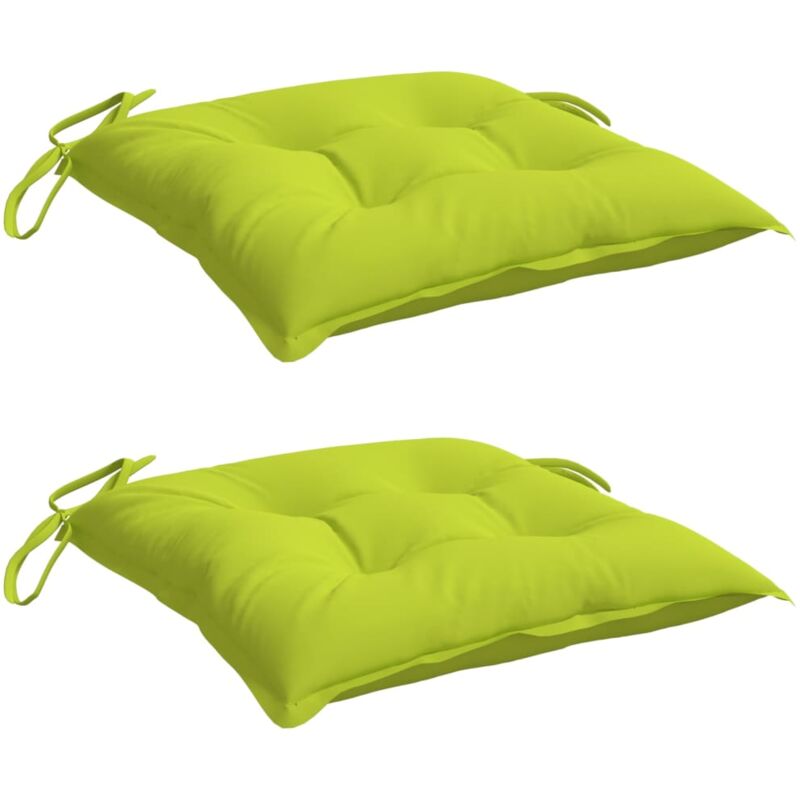 foto del prodotto cuscini per sedia 2 pz verde intenso 40x40x7 cm tessuto oxford vidaxl