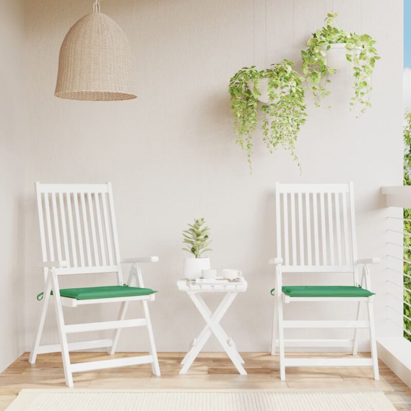 foto del prodotto cuscini per sedia 2 pz verdi 50x50x3 cm in tessuto oxford