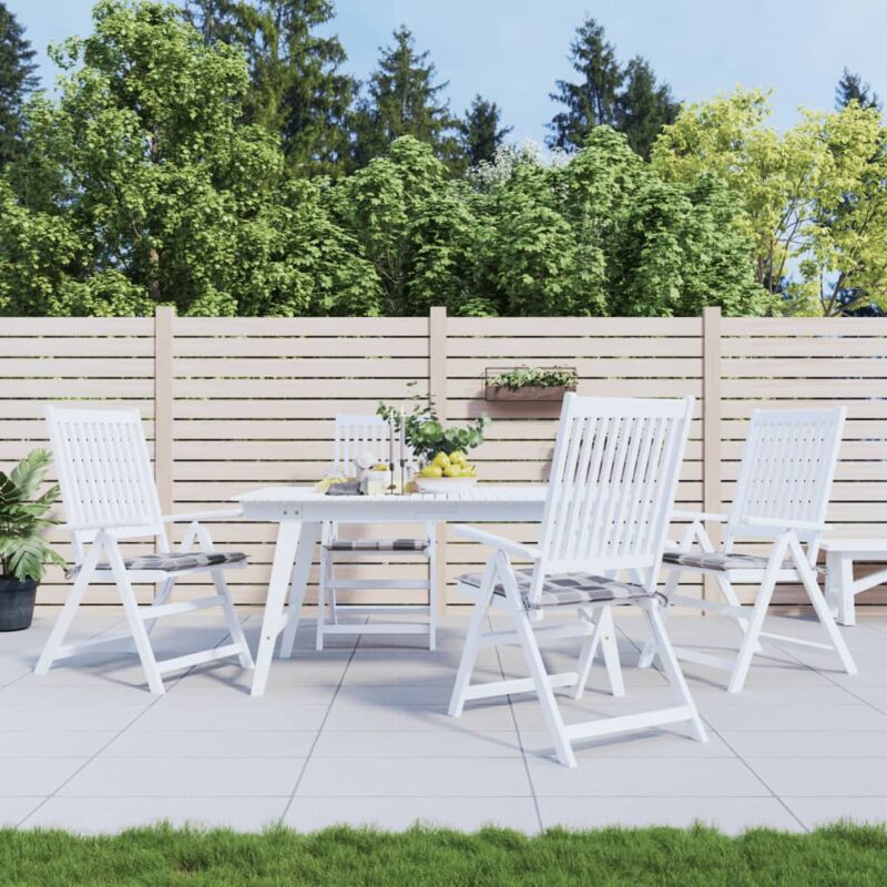 foto del prodotto cuscini per sedia 4 pz a quadri grigi 50x50x3 cm tessuto oxford vidaxl