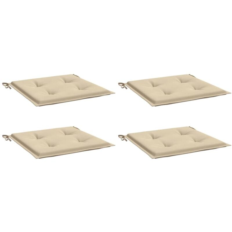 foto del prodotto cuscini per sedia 4 pz beige 40x40x4 cm in tessuto oxford vidaxl