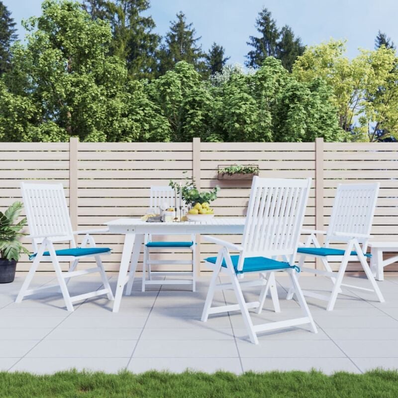 foto del prodotto cuscini per sedia 4 pz blu 50x50x3 cm in tessuto oxford