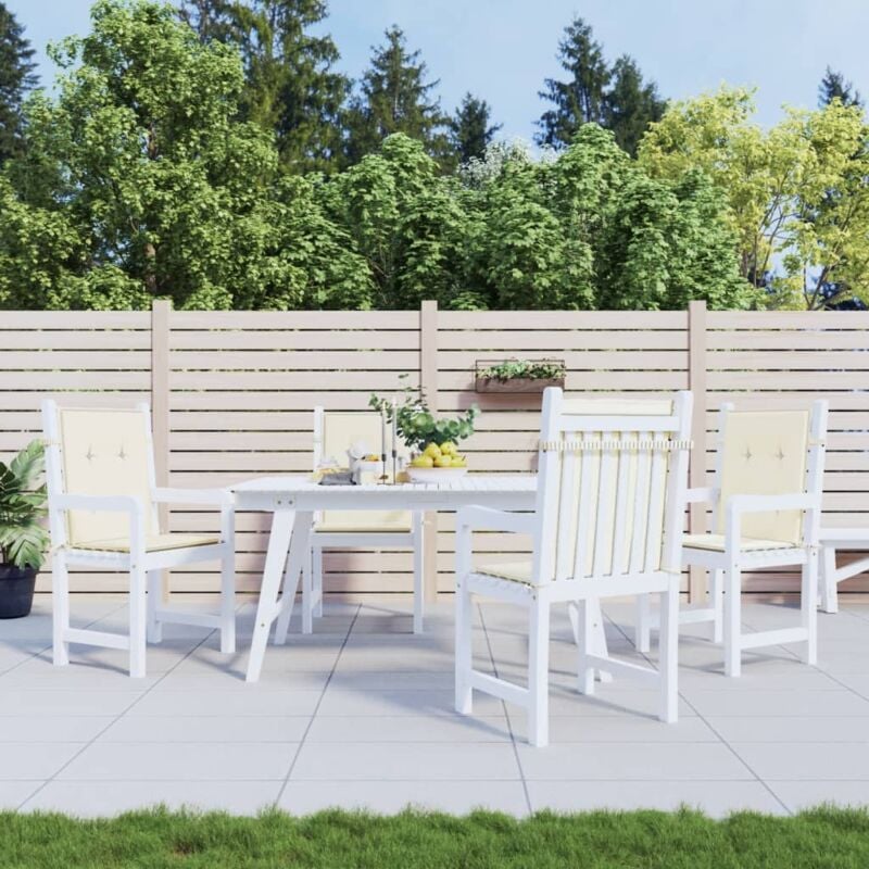 foto del prodotto cuscini per sedia 4 pz crema 100x50x3 cm in tessuto oxford