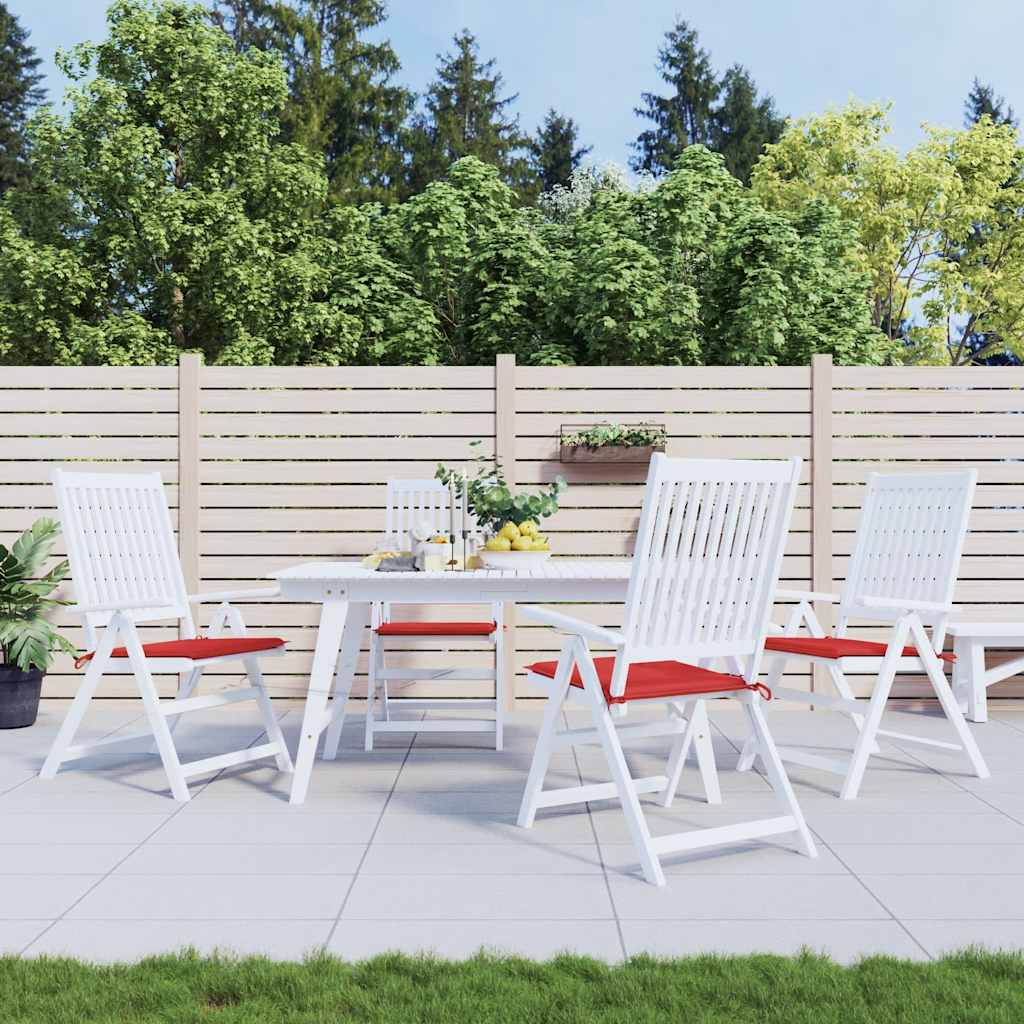 foto del prodotto cuscini per sedia 4 pz rossi 50x50x4 cm in tessuto oxford