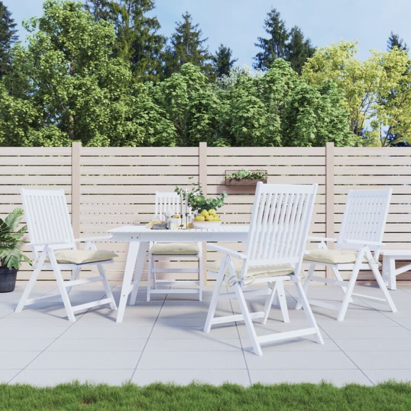 foto del prodotto cuscini per sedia 4pz bianco crema 40x40x7 cm in tessuto oxford vidaxl