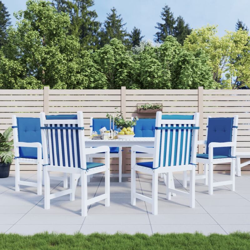 foto del prodotto cuscini per sedia 6 pz blu reale 100x50x3 cm in tessuto oxford vidaxl