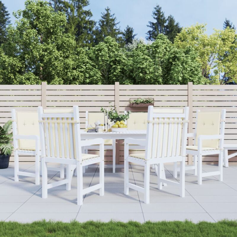 foto del prodotto cuscini per sedia 6 pz crema 100x50x3 cm in tessuto oxford vidaxl