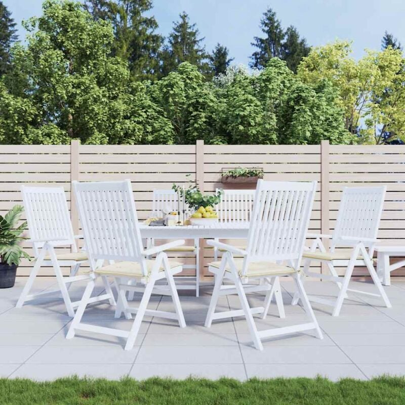 foto del prodotto cuscini per sedia 6 pz crema 40x40x3 cm in tessuto oxford