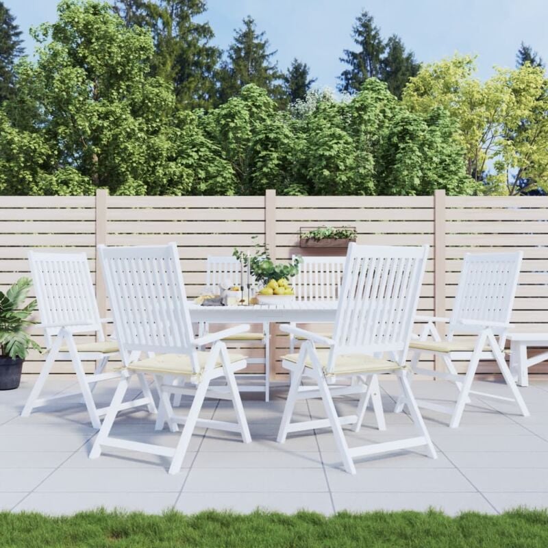 foto del prodotto cuscini per sedia 6 pz crema 50x50x3 cm in tessuto oxford