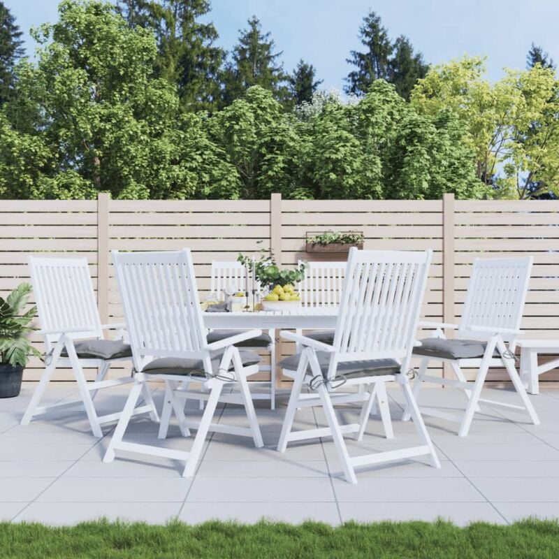 immagine 0 del prodotto cuscini per sedia 6 pz grigi 40x40x7 cm in tessuto oxford