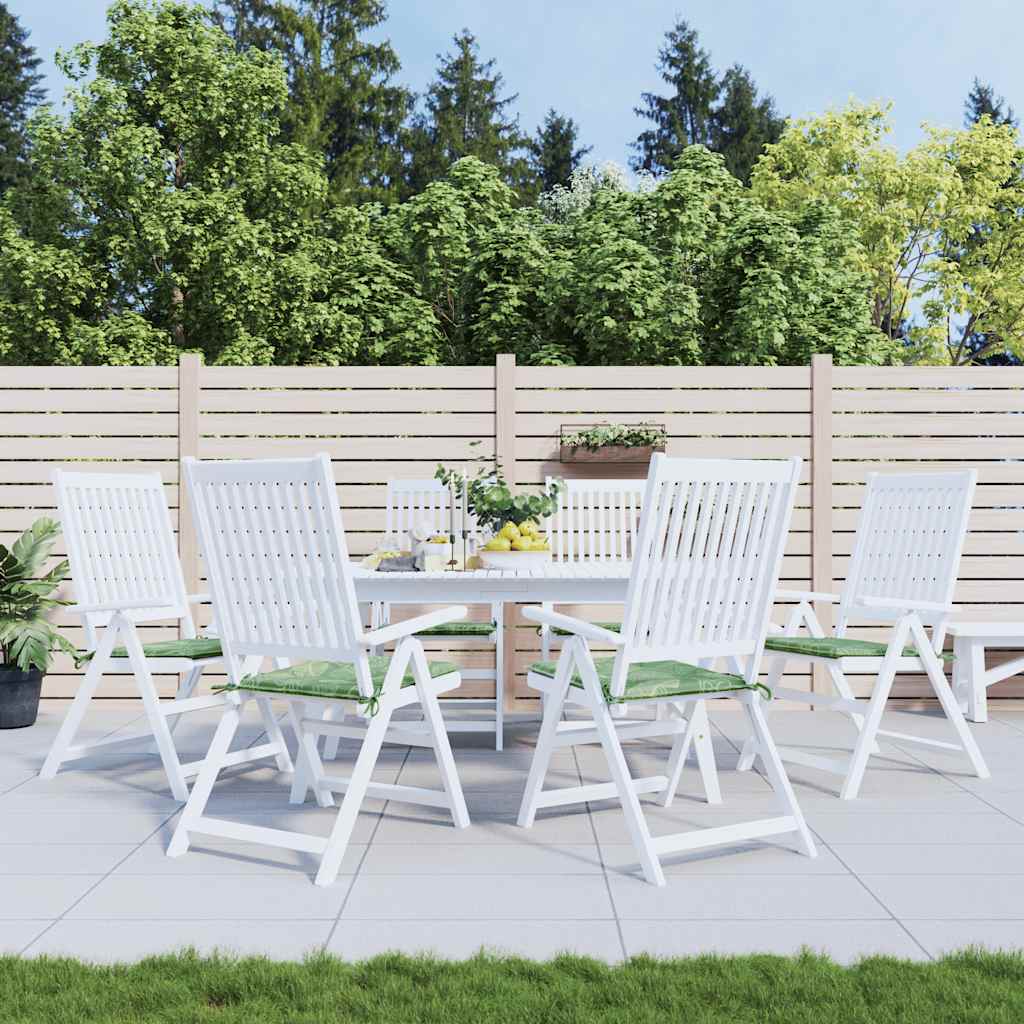 foto del prodotto cuscini per sedia 6 pz motivo a foglie 50x50x3 cm in tessutocod mxl 94497